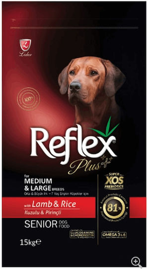Reflex Plus Senior Medium/Large 3kg Ξηρά Τροφή για Ηλικιωμένους Σκύλους Μεσαίων & Μεγαλόσωμων Φυλών με Αρνί