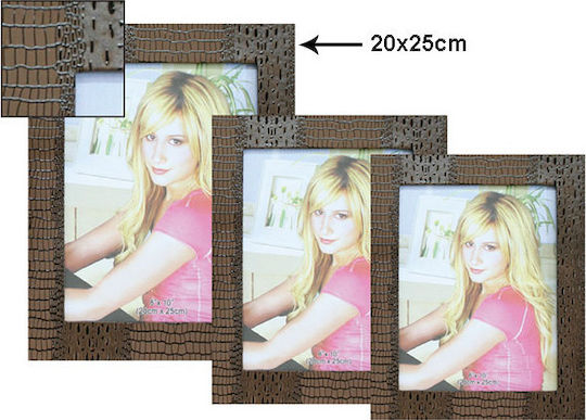 Marhome Plastic Photo Frame with Brown Frame