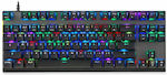 Motospeed K82 Tastatură Mecanică de Gaming Fără cheie cu Outemu Roșu întrerupătoare și iluminare RGB Negru