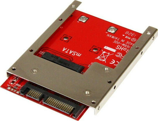 StarTech mSATA SSD auf 2.5in SATA Adapter Rot (SAT32MSAT257)