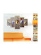 HomeMarkt Colorful Zebras Πεντάπτυχος Πίνακας Ξύλινος 56x92cm