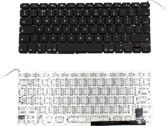 Πληκτρολόγιο Laptop για Macbook Pro 15 A1286 χωρίς Πλαίσιο και Διάταξη Αγγλικά (UK) σε Μαύρο χρώμα K344