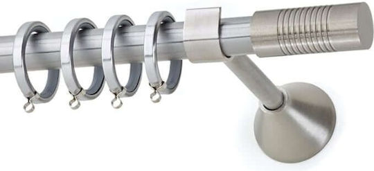 Anartisi Metallic Curtain Pole Red Double with Rail Φ20mm 160cm Nickel Satin