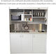 Silver ΚΣ160 Πολυκουζινάκι με Αριστερή Γούρνα 160x65x209cm Κερασί