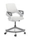 Desk Chair Clever with Armrests White 54x52x85cm