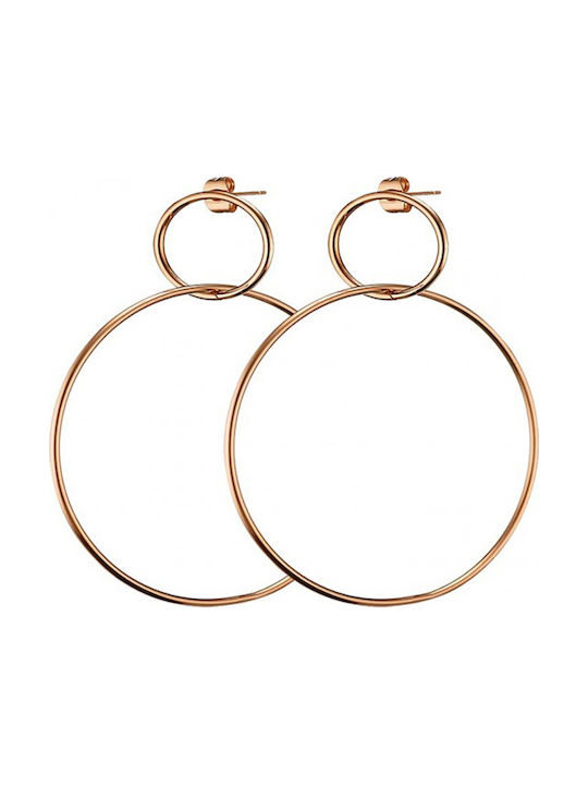 Earrings Hoops made of Steel Gold Plated 01993