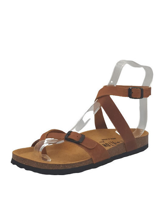 Plakton Bankog Leather Women's Flat Sandals Ana...