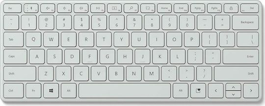 Microsoft Designer Compact Wireless Bluetooth Keyboard Only English US White