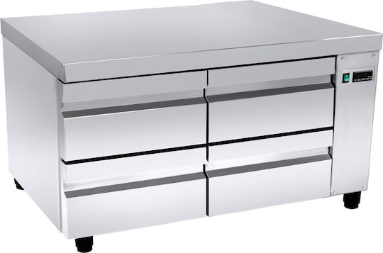 Niki Inox Werkbank-Kühlschrank ohne Kompressor H64xB105xT60cm
