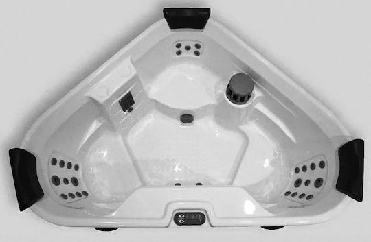 Sanitec Mini Spa 3 места Гърба на ваната Външно пространство Акрил с хидромасаж 223x182см