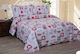 Linea Home Flower Heart Set Coverlet Single Microfiber Red 160x220cm 2pcs