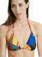 BodyTalk Triangle Bikini Top 1211-909148 with Detachable & Adjustable Straps Blue