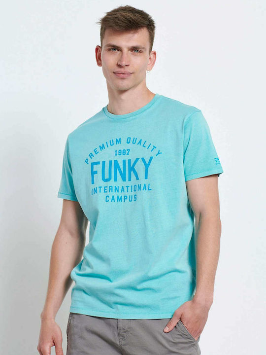 Funky Buddha Herren T-Shirt Kurzarm Coral Orange