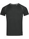 Stedman Active 140 Team Raglan Werbe-T-Shirt Black Opal
