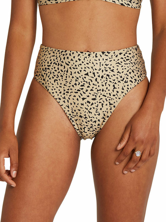 Ur An Animal Bikini Slip Talie Înaltă Animal Print