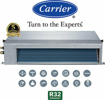 Carrier 42QSS018D8S/38QUS018D8S Επαγγελματικό Κλιματιστικό Inverter Καναλάτο 18084 BTU με Ψυκτικό Υγρό R32