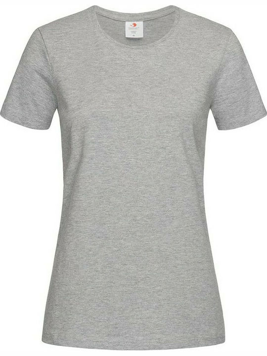 Stedman Comfort-T 185 Women's Short Sleeve Promotional T-Shirt Grey Heather