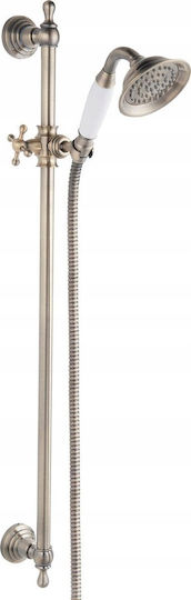 Ferro N160 Slide Bar with Handheld Showerhead and Bronze Hose