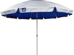 Solart Foldable Beach Umbrella Aluminum Diameter 2.2m with UV Protection and Air Vent Blue