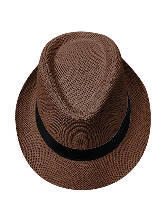 Summertiempo Ψάθινο Ανδρικό Καπέλο Καβουράκι Καφέ