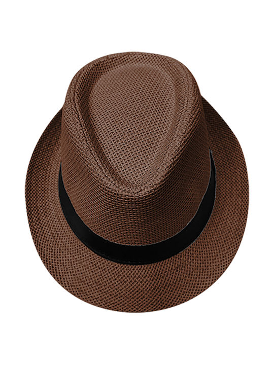 Summertiempo Straw Men's Fedora Brown