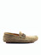 Boss Shoes Men's Leather Boat Shoes Beige