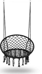 Boho Hängesessel Rattan L80xB63xH100cm Schwarz Boho Hängesessel Rattan L80xB63xH100cm Schwarz