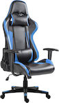 Hoppline HOP1000874-2 Καρέκλα Gaming Δερματίνης Μαύρο/Μπλε