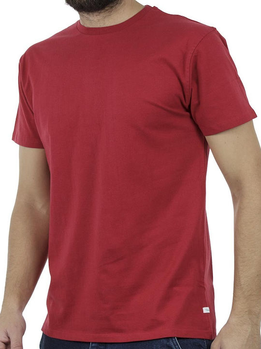 Double T-shirt Bărbătesc cu Mânecă Scurtă Roșu