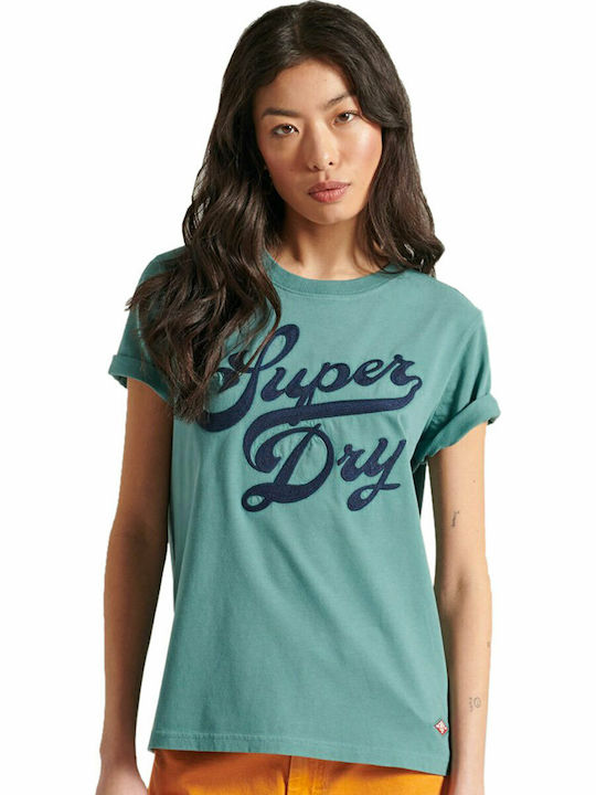 Superdry Γυναικείο T-shirt Πράσινο