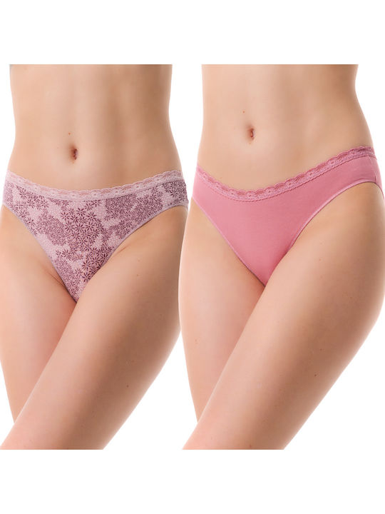 Minerva Fimelle Femei Slip 2Pack Roz