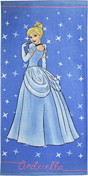 Stamion Cinderella Kinder-Strandtuch Hellblau Disney Prinzessin 140x70cm B92420