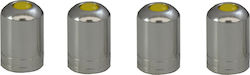 Niken Car Tire Valve Caps with Reflective Silver 4pcs