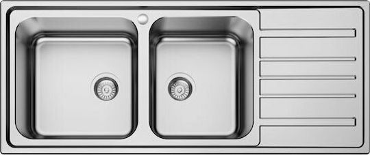 Karag BL 822 Drop-In Inox Μ120xΠ50cm Silber