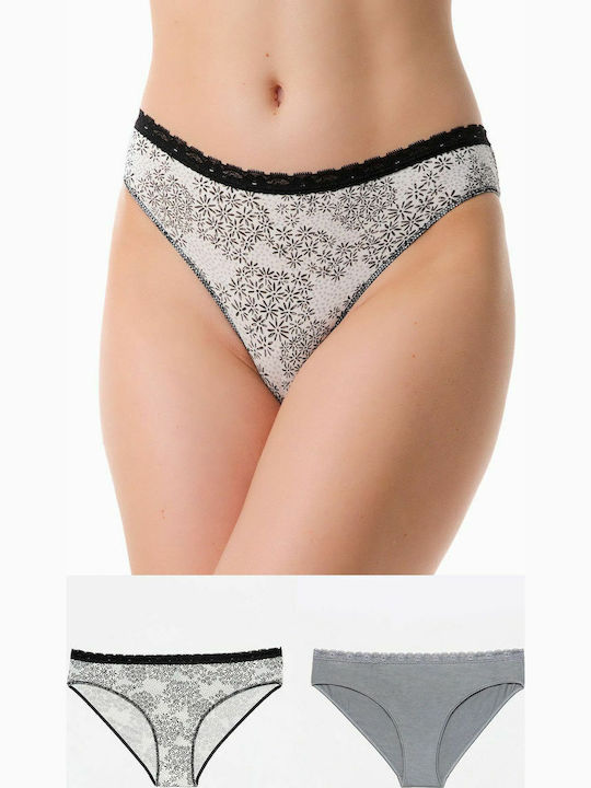 Minerva Fimelle Femei Slip 2Pack Gri