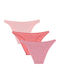 Minerva Γυναικεία Slip 3Pack Pink/Lilac/Coral