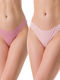 Minerva Invisible Women's Cotton Brazil Seamless Pink 2Pack