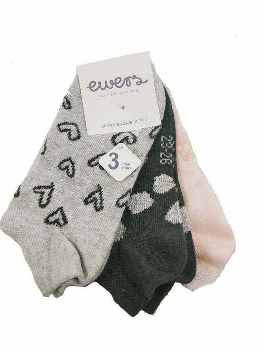 Ewers Kids Ankle Socks Gray 2 Pair