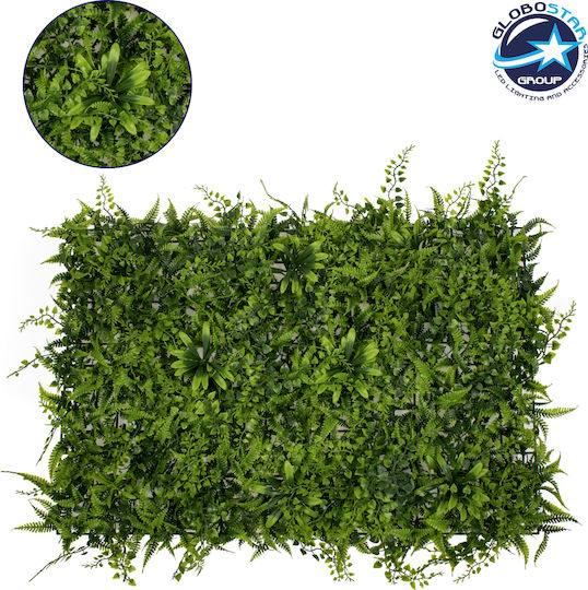 GloboStar Artificial Foliage Panel Dwarf Fern - Dwarf Ivy - Dwarf Daphne 60x40cm