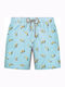 John Frank Banana Men's Swimwear Shorts Light Blue with Patterns