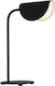 Viokef Ada Metall Tischlampe für G9 Fassung mit Schwarz Schirm und Fuß