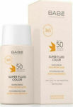 Babe Laboratorios Super Fluid Color Sunscreen Cream Face SPF50 with Color 50ml