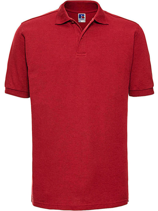 Russell Europe Hardwearing Men's Short Sleeve Promotional Blouse Bright Red