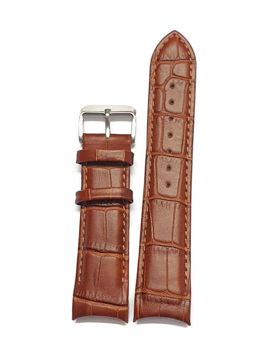 Tzevelion ART8596CU Leather Strap Tabac Brown 22mm