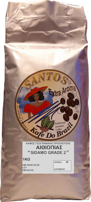 Santos Extra Καφές Φίλτρου Μονοποικιλιακός Arabica Ethiopia Aroma Sidamo Grade 2 σε Κόκκους 1000gr