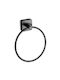 Karag Quattro Single Wall-Mounted Bathroom Ring ​19x19cm Black Matt
