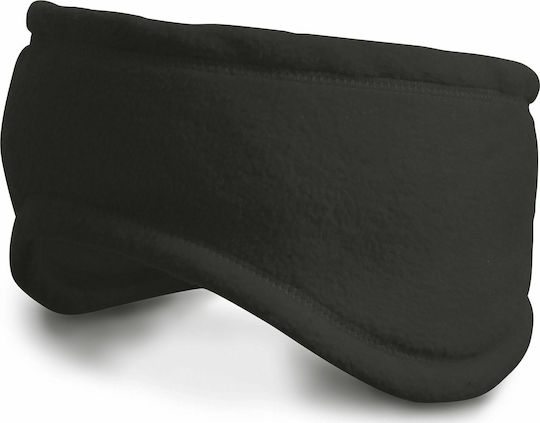 Unisex Fleece Stirnband in Schwarz Farbe