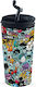 Total Gift Urban Becher Metallisch mit Deckel Mehrfarbig 350ml ID0216