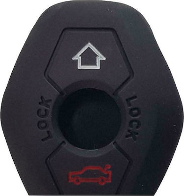 Silicone Car Key Cover Case with 2 Buttons for Bmw Black