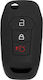 Car Key Cover Case made of with 3 Buttons for Ford in Black Color